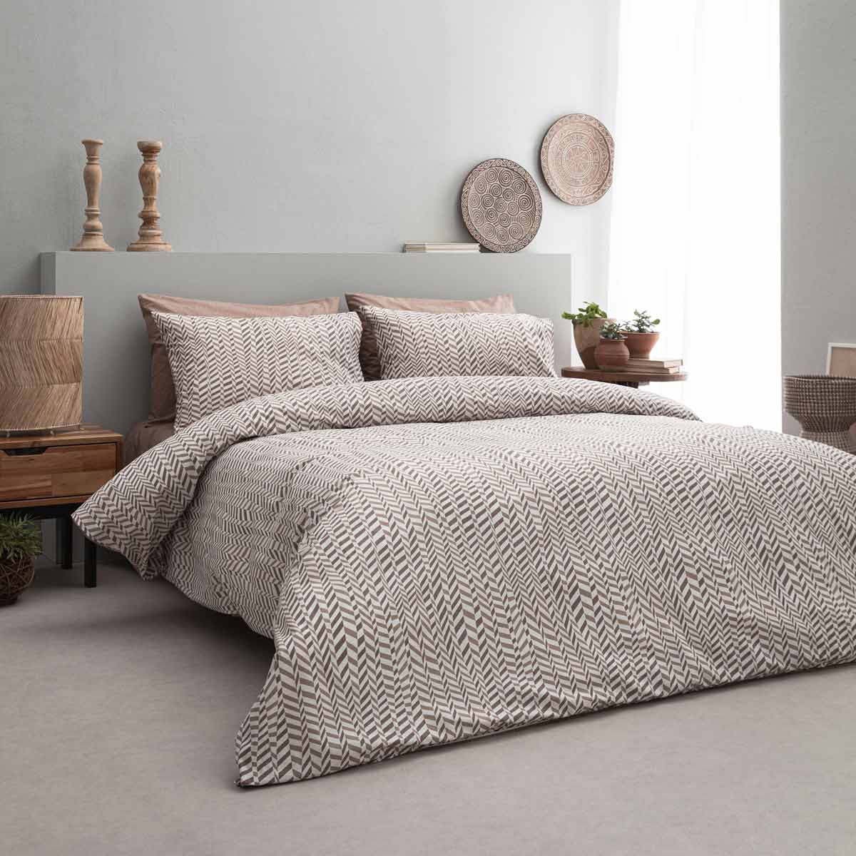 Quilt cover Olivia 2 L5924-25 Brown - Beige
