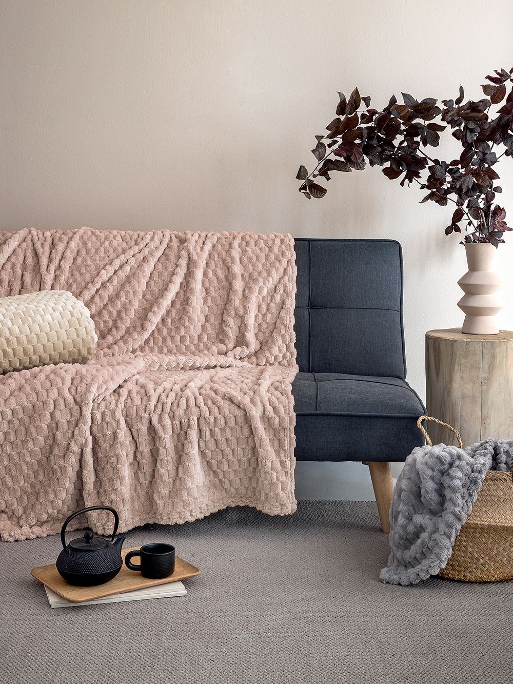 BLANKET ASTER Fleece / 160 x 220 cm